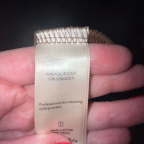 Kendall + Kylie cognac draped faux suede shrug small - Picture 5 of 5